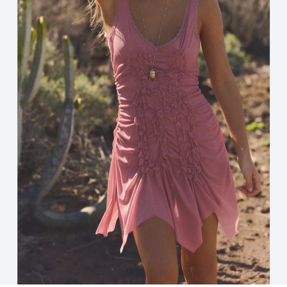 ZARA Asymmetric Gathered Mini Dress
